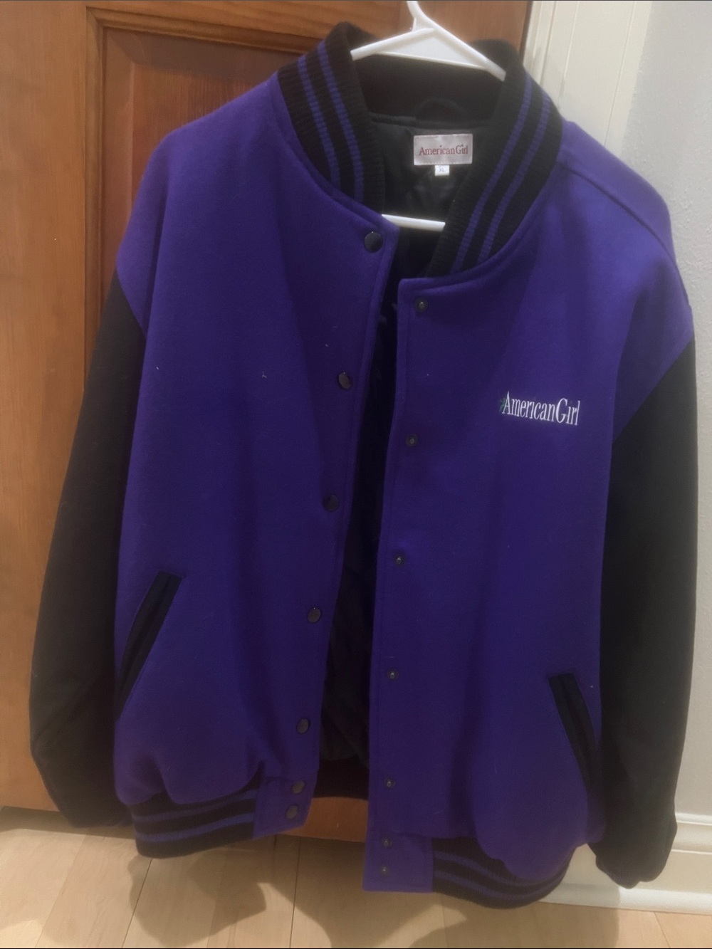 American Girl Purple & Black Varsity Jacket